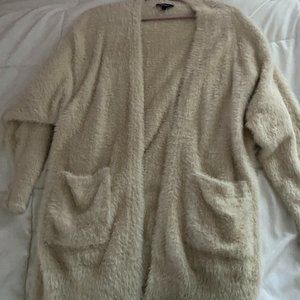 Expressed oversized fuzzy cardigan
